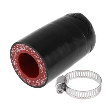 Imagem de ACROPIX Tampa de extremidade de mangueira de borracha de silicone de 14 mm ID de 9/38.1 cm poliéster de 4 camadas para válvula de desvio de líquido de arrefecimento Turbo 30 mm preto por fora e