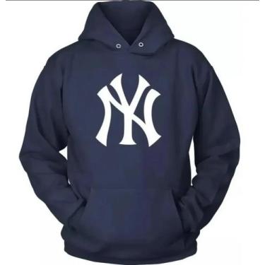 Imagem de Conjunto Blusa + Calça Moletom Canguru Capuz E Bolso Yankees New York 