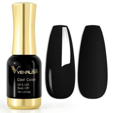 Imagem de Verniz de unhas em gel VENALISA Black Color 12mL Soak Off UV/LED - V V
