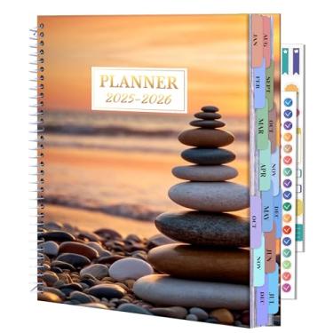 Imagem de Agenda horária 2025-2026 para mulheres - agendas diárias 2026 semanais e mensais outubro 2025-dezembro 2026 grande 25-26 calendário anual Agenda de agendas acadêmicas com adesivos capa dura, 8,5 x 11