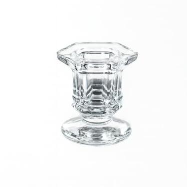 Imagem de CastiçAl Porta Vela, Kit 10 Porta Vela CastiçAl de Vidro Resistente DecoraçãO Festas Eventos(5,5 * 4,5 * 5cm)(Sextavado,04 Unidades)