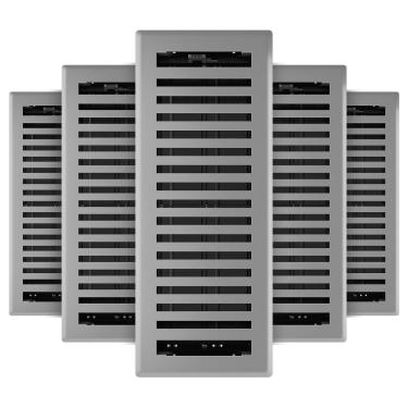 Imagem de Imperial RG3445 Registro de piso decorativo Montezuma de 10 x 30 cm, pacote com 5, granito cinza