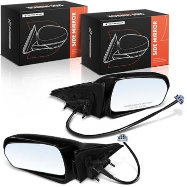 Imagem de A-Premium Par (2) espelhos retrovisores elétricos do lado do motorista e do passageiro - compatível com Honda Accord 1998 1999 2000 2001 2002 - espelho retrovisor externo preto não aquecido, não
