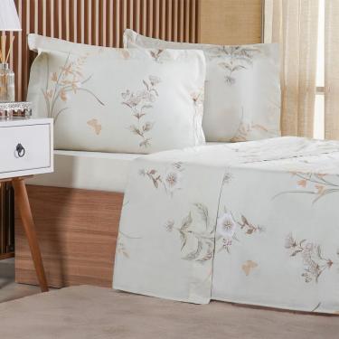 Imagem de Jogo De Cama Queen 4 Pçs 200 Fios 100% Algodão 160x200x35cm Organique