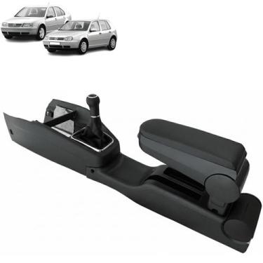 Imagem de Kit Console Marcha Freio Mão Completo Apoio de Braço Botão Tanque Cinz