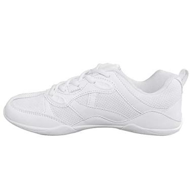 Imagem de Danzcue Tênis feminino Nova Cheerleading Shoes Youth Cheer Shoes Athletic Training Sport Shoes, branco, Branco, 37