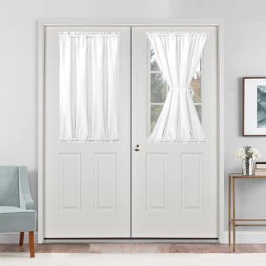 Imagem de Cortinas de porta francesas Hiasan Privacy White 60cm x 100cm