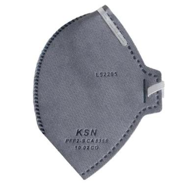 Imagem de Máscara PFF2 KSN 1002VO Cinza s/ Válvula Dobrável