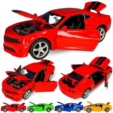 Imagem de Camaro Carrinho Ferro Miniatura Abre Capô E Porta 13cm Metal - Europio