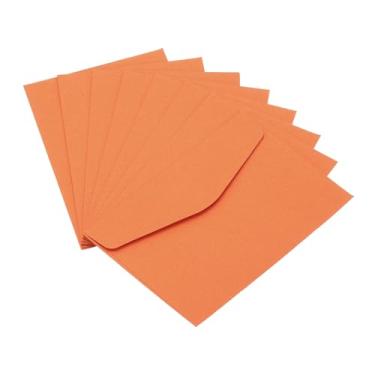 Imagem de Mini envelopes, pacote com 48 mini cartões de presente, envelope de cartão de visita para pequenos cartões de notas, casamento, laranja