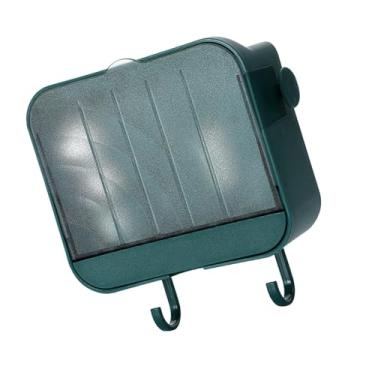 Imagem de FTVOGUE Caixa de Sabonete Montada na Parede, Recipiente à Prova de Poeira Com Drenagem Automática e Ganchos, Bandeja de Parede PP à Prova d'água para Banheiro, Cozinha, Lavanderia, 4,9 X 1,8 X 4,3