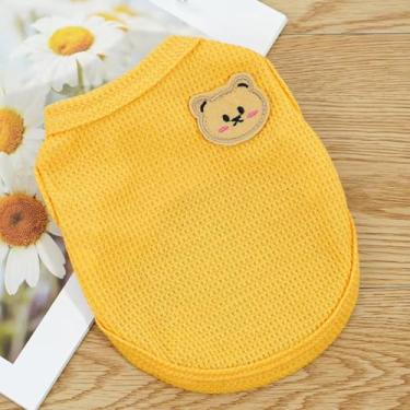 Imagem de Colete para animais de estimação, pacote com 1 (amarelo mostarda) – Peitoral ajustável para cães de 2,3 kg de raças pequenas