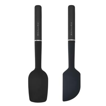 Imagem de Jogo Espátula Pão Duro E Clássica Silicone Preto Kitchenaid