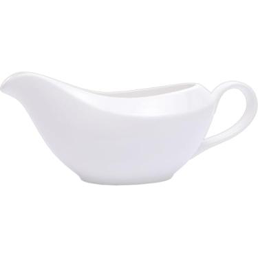 Imagem de Servidor de molho de porcelana branca elegante inspirado em Aladdin de 473 ml – seguro para micro-ondas e lava-louças, caixa de presente incluída para o Dia de Ação de Graças e refeições de Natal para