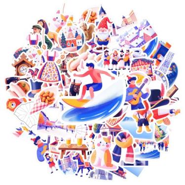 Imagem de 70 peças Cultura Alemã Festival Bávaro Oktoberfest Adesivos Culturais para Guitarra DIY Bicicleta Skate Laptop Bagagem Decoração Mala Frigorífico Telefone Bagagem Laptop Guitarra Carro Brinquedos