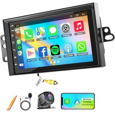 Imagem de Rádio veicular de 17 cm para Buick Century 1997-2005, para Buick Park Avenue 1995-2005, carro Android sem fio, unidade de cabeça Bluetooth FM de navegação GPS, controle de volante, câmera de reserva