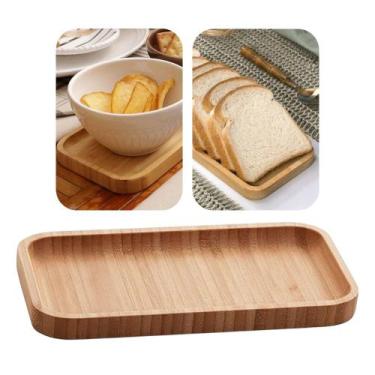 Imagem de Bandeja de Bambu Petisqueira Multiuso Hire Lyor 20x10x1,5cm