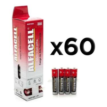 Imagem de Pilha Palito Aaa 60 Unidades Original Alfaccel - ALFACELL