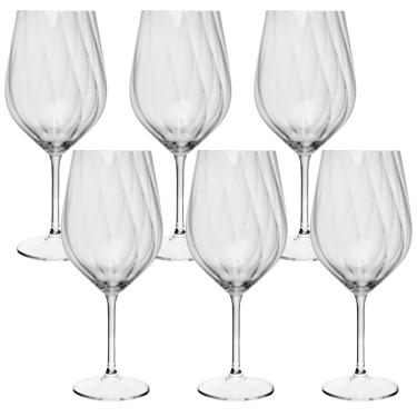 Imagem de Conjunto de 6 Taças Crex Optic de Vinho de Cristal Ecológico 480ml - Bohemia