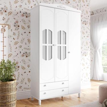 Imagem de Guarda Roupa Infantil Encanto 3 Portas Branco