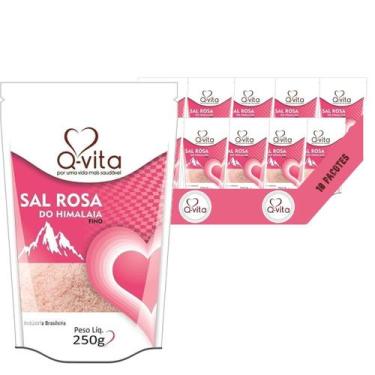 Imagem de Sal Rosa Do Himalaia Fino Q-Vita 250G (10 Pacotes)