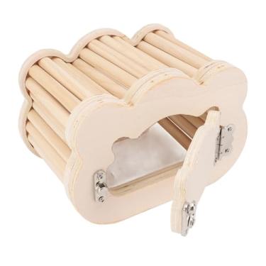 Imagem de Jiawu Hamster Hideout House Área de Observação de Madeira Segura Multifuncional para Hamsters, Oferece Privacidade e Casa Ideal para Pequenos Animais de Estimação, Material de Madeira de Pinho