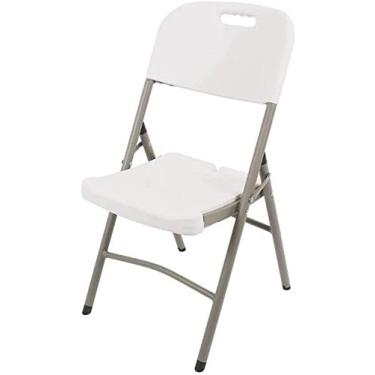 Imagem de Espreguiçadeira cadeiras de jardim cadeira dobrável escritório reunião cadeira dobrável moderna simples casa estudante computador cadeira portátil encosto pessoal (cor: branco)