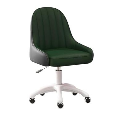 Imagem de UINGBPXT Cadeira de trabalho ajustável giratória cadeira de escritório linda cadeira de mesa acolchoada cadeira de escritório nórdica luxuosa cadeira de escritório moderna cadeira de maquiagem casual