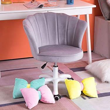 Imagem de Cadeira de escritório, cadeira de jogos, cadeira de computador, cadeira de computador em casa, cadeira de mesa estofada com apoio de braço e rodas, cadeira giratória pétalas cadeira de tarefas no meio