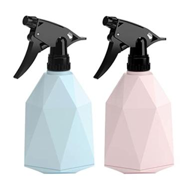 Imagem de ZABEES Regador de plantas, 2 peças, garrafa de rega, geométrico, criativo, irrigador, pulverizador, para cabelo doméstico de pátio (cor aleatória), equipamento de irrigação de jardim