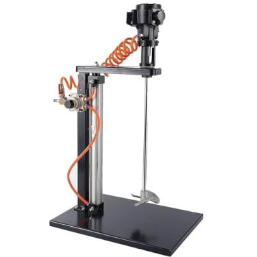 Imagem de IUBGFTO Misturador de tinta pneumático, agitador de ar, misturador de plataforma elevatória para materiais de revestimento de tinta