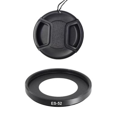Imagem de Para-sol de metal ES-52 e tampa de lente compatível com lentes Canon EF-S 24 mm f/2.8, EF 40 mm f/2.8 (pacote com 1+1)