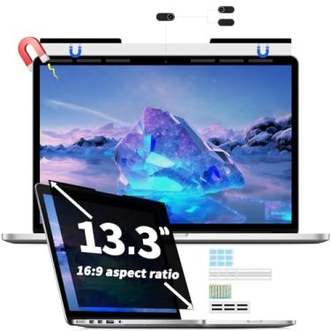 Imagem de Halloive Tela magnética de privacidade para laptop de 13 polegadas 16:9, protetor de privacidade removível para computador com filtro de privacidade de 13 polegadas com Lenovo Hp, Dell, Acer, Asus