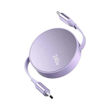 Imagem de Carregador Rápido PD De 240W Com Cabo Retrátil Tipo C Para iPhone 15 1