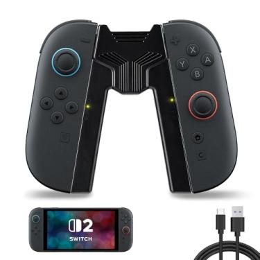 Imagem de DLseego Cabo de carregamento rápido para Switch 2 (2025), joystick portátil para jogos, controles remotos, em forma de V, antiderrapante, acessórios - preto