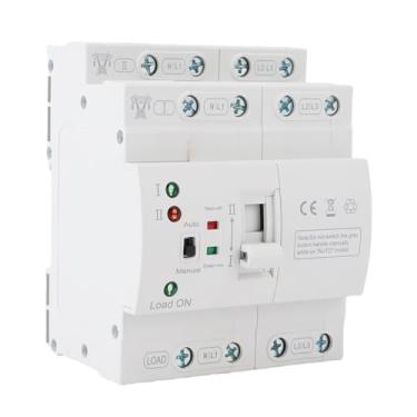 Imagem de Zhjvihx Mini Chave de Transferência ATS, Seletor de Energia Manual Automático 4P 80A para Gerador Doméstico, Com Montagem Em Trilho DIN para Caixa de Distribuição PZ30, Rede Elétrica