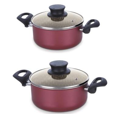 Imagem de Jogo panela caçarola antiaderente 24cm + 28cm tramontina