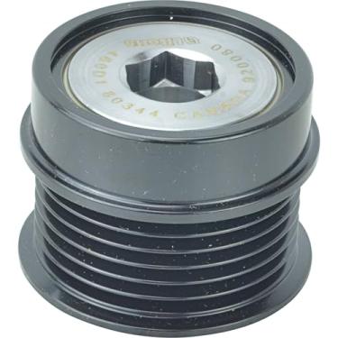 Imagem de DB Electrical Polia 206-52051 compatível com/substituição para Denso 021040-32806 51,8 mm Groove OD, tipo serpentina, 6 ranhuras, 58 mm OD, tipo de polia desacopladora, direção de rotação CCW, largura