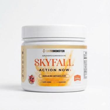 Imagem de Skyfall thermogênico em pó sabor frutas vermelhas 200g - testo monster