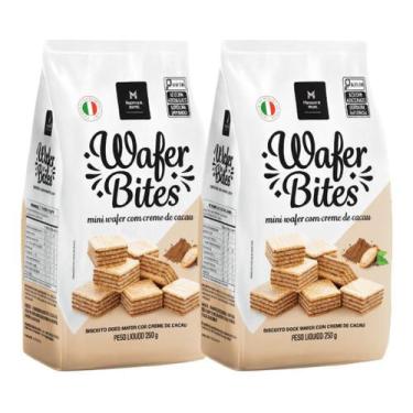 Imagem de Kit 2 sacos biscoito italiano mini wafer bites creme de cacau 250g  cr