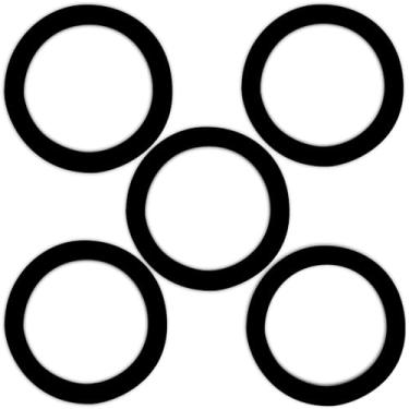 Imagem de 5 peças de junta de vedação de pia de descarte de lixo, substituição de vedação de flange sem massa para ralo de pia de cozinha, compatível com InSinkErator 80032