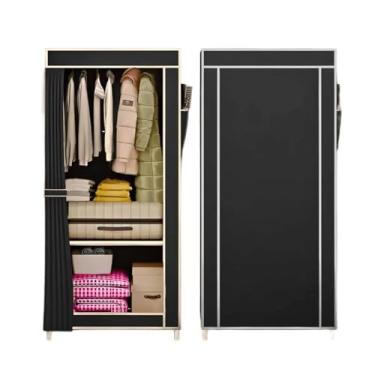 Imagem de Closet dobrável com capa de tecido: prático, portátil e perfeito para organizar roupas, sapatos e acessórios com proteção