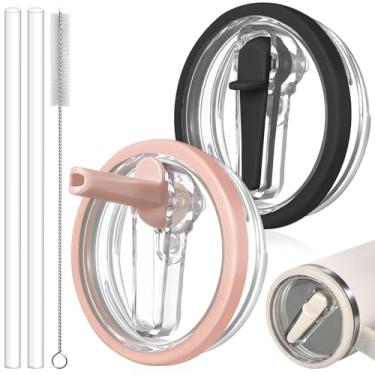 Imagem de ANTAND Pacote com 2 tampas à prova de vazamento para Stanley H2.0 Quencher de 850 g, tampa de canudo sem derramamento, substituição para acessórios de copo Stanley de 850 g, tampa de substituição para