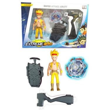 Imagem de Beyblade Burst Blast Gennius C/ Super Lançador + Grip Ganhe Boneco - T