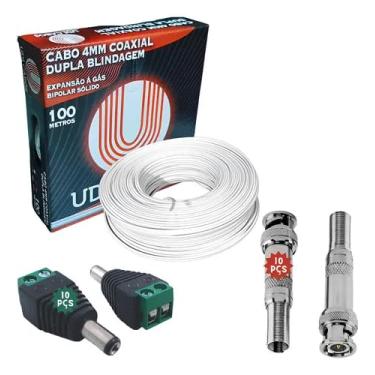 Imagem de Kit de Instalação para 10 Câmeras de Segurança CFTV com Cabos e Conectores, Sistema de Monitoramento