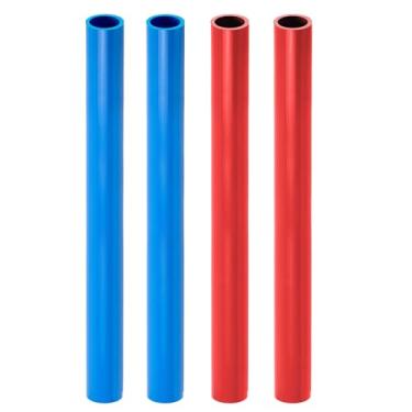 Imagem de SUPPLYGIANT Bastão de tubo PEX-B de 1,27 cm x 4 pés, pacote com 2 tubos Pex vermelhos e 2 azuis para encanamento de água quente de linha de água potável, para uso interno/externo