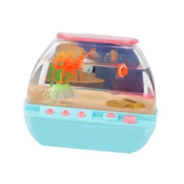 Imagem de TTETTZ Aquário de Brinquedo para Brincar com Máquinas:, Criativo E Educativo, Ideal para Presentear Crianças Pequenas em Aniversários, Azul