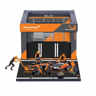 Imagem de Diorama Garagem de Pit-Stop McLaren MCL38 - Lando Norris #4 - 1/43 - Formula 1 2024 - Bburago