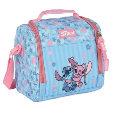 Imagem de Lancheira Stitch Angel Escolar Bolsa Termica Rosa Menina - Luxcel