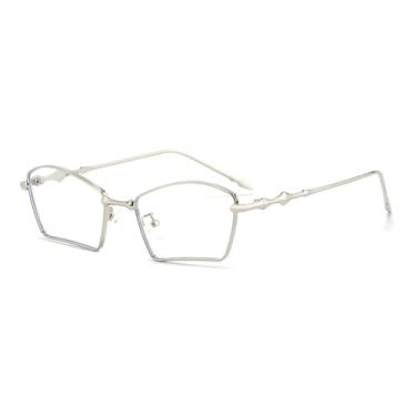 Imagem de Óculos de Sol Femininos e Masculinos com Lentes Degradê Metálicas e Proteção UV400 para Esportes ao Ar Livre, Corrida e Ciclismo, Prata e Transparente